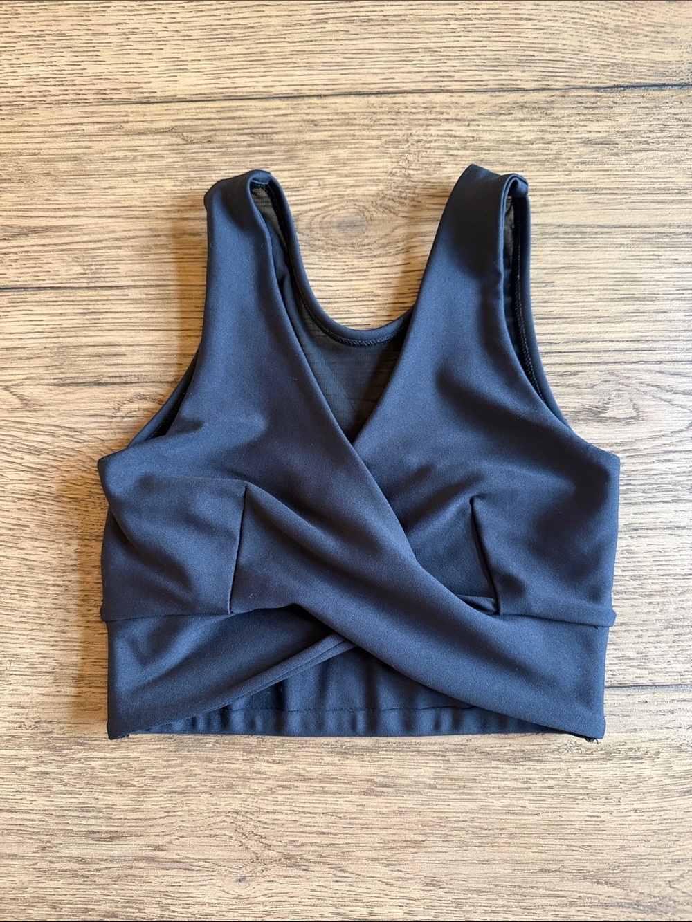 Kids Black Five Dancewear Crop Top with Cross Front